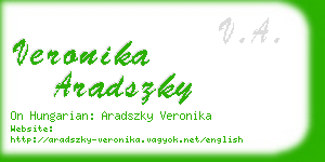 veronika aradszky business card